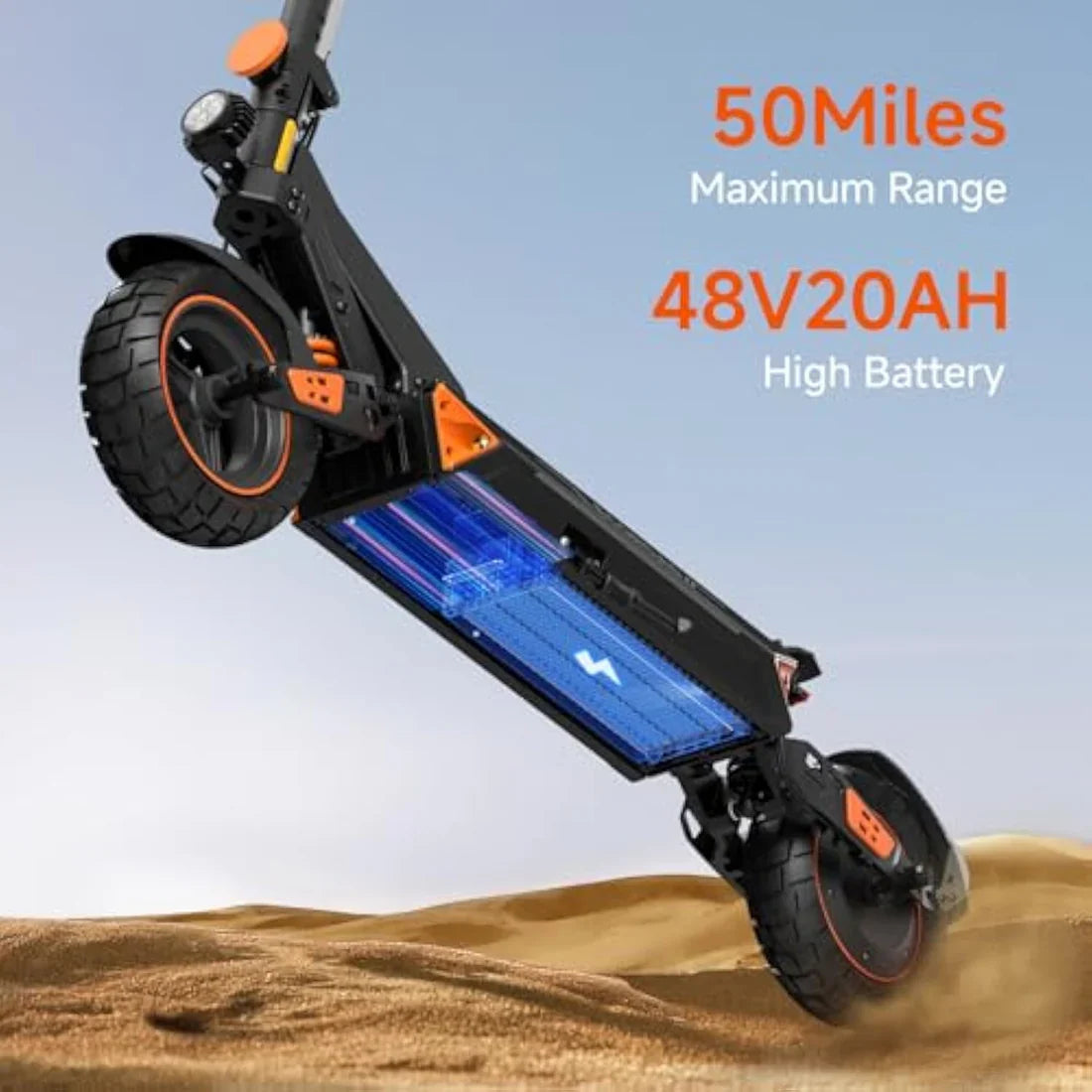 ET8 High-Performance E-Scooter: 32 MPH Top Speed, 50-Mile Range & 1000W Power