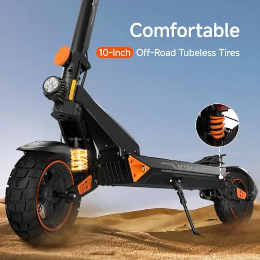 ET8 High-Performance E-Scooter: 32 MPH Top Speed, 50-Mile Range & 1000W Power