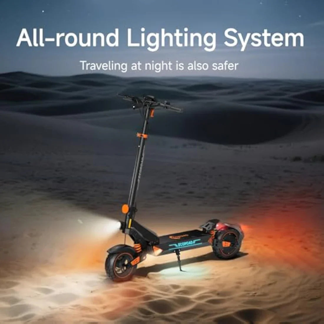 ET8 High-Performance E-Scooter: 32 MPH Top Speed, 50-Mile Range & 1000W Power